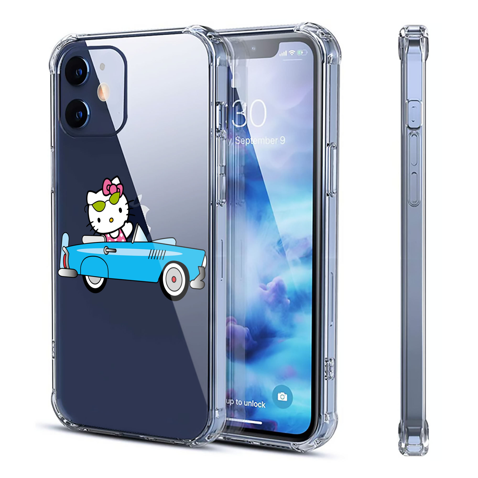 （画像用） Hello Kitty ハローキティ 【iPhone 12シリーズ対応】透明スマホケース（クリアソフトケース）